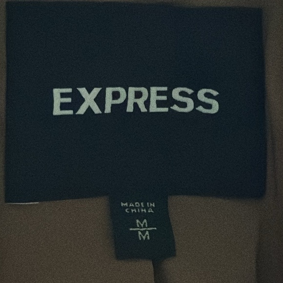 Express (minus) the leather quilted moto honey brown zip up jacket Sz M - Picture 7 of 12